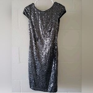 Calvin Klein, Black/Silver Sequin Dress, $134 MSRP
